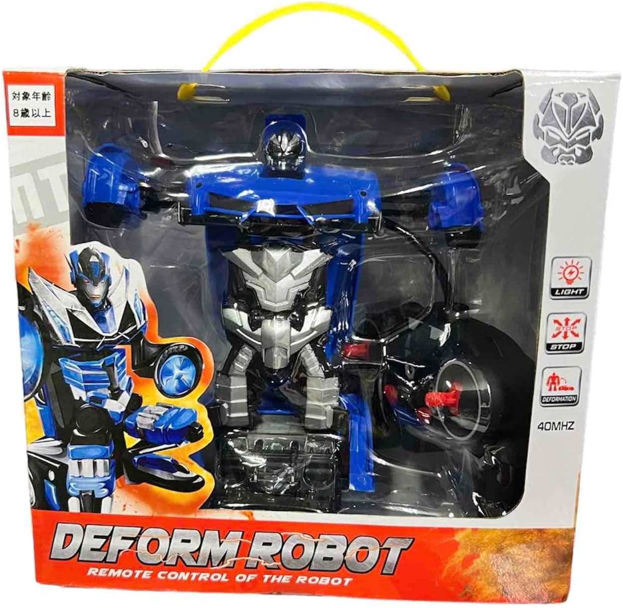 DEFORM ROBOT Radio-Controlled Robot Transforming Radio Control Toy Toy Glowing Running Transformation Blue