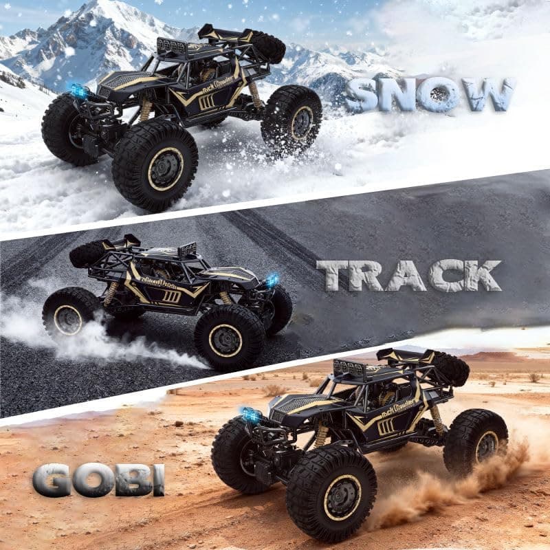 Remote Control Spraying Off-Road Rock Crawler Car – 4x4 RC Spray Car with LED Lights, Shockproof Suspension & 27MHz Remote | Off-Road Toy Car for Kids (6+)