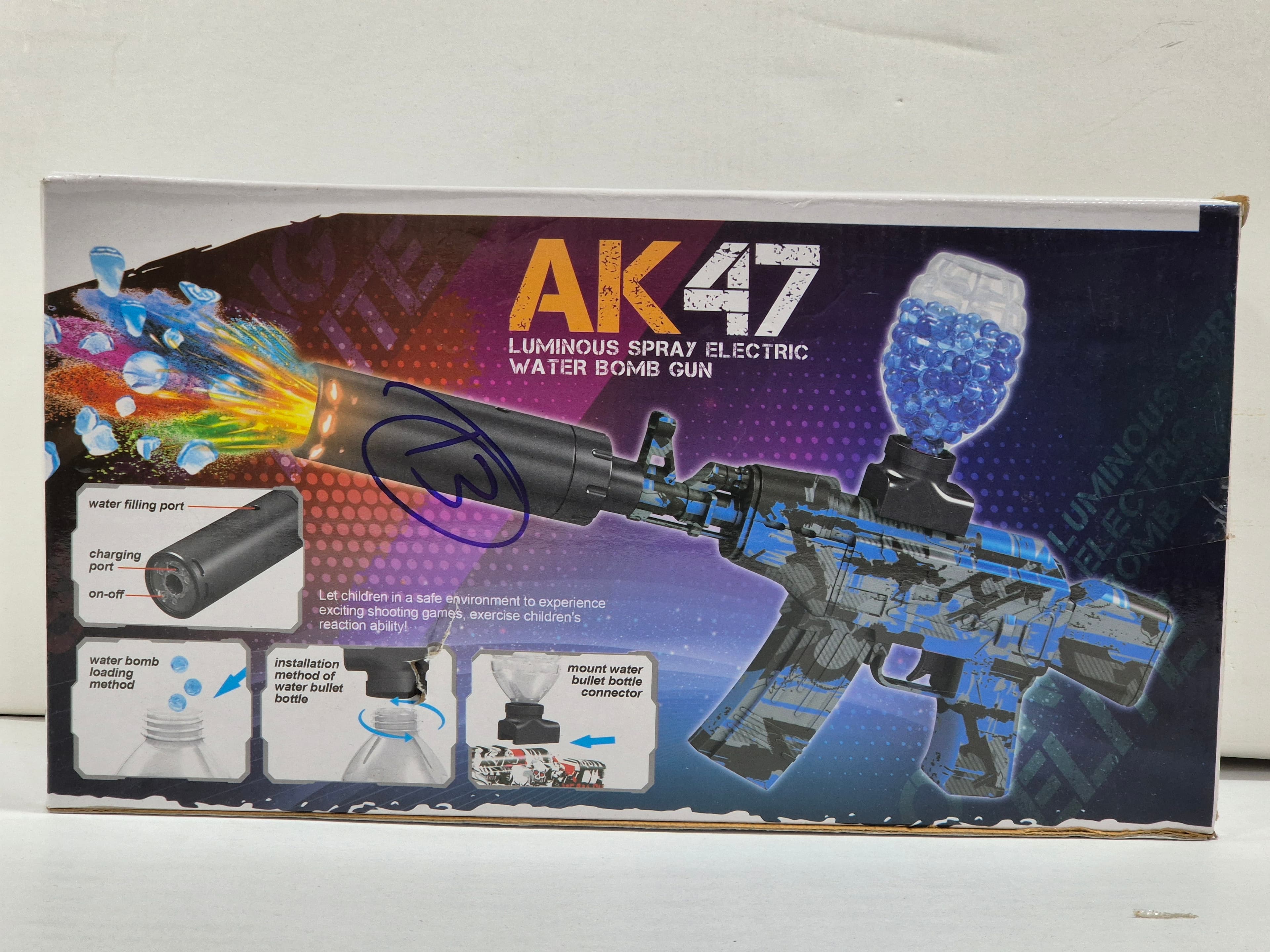 Automatic Gel Blaster Gun with Smoke and Light Silencer High Speed Gun Upto 50 Feet Range | Toy Gun for Kids