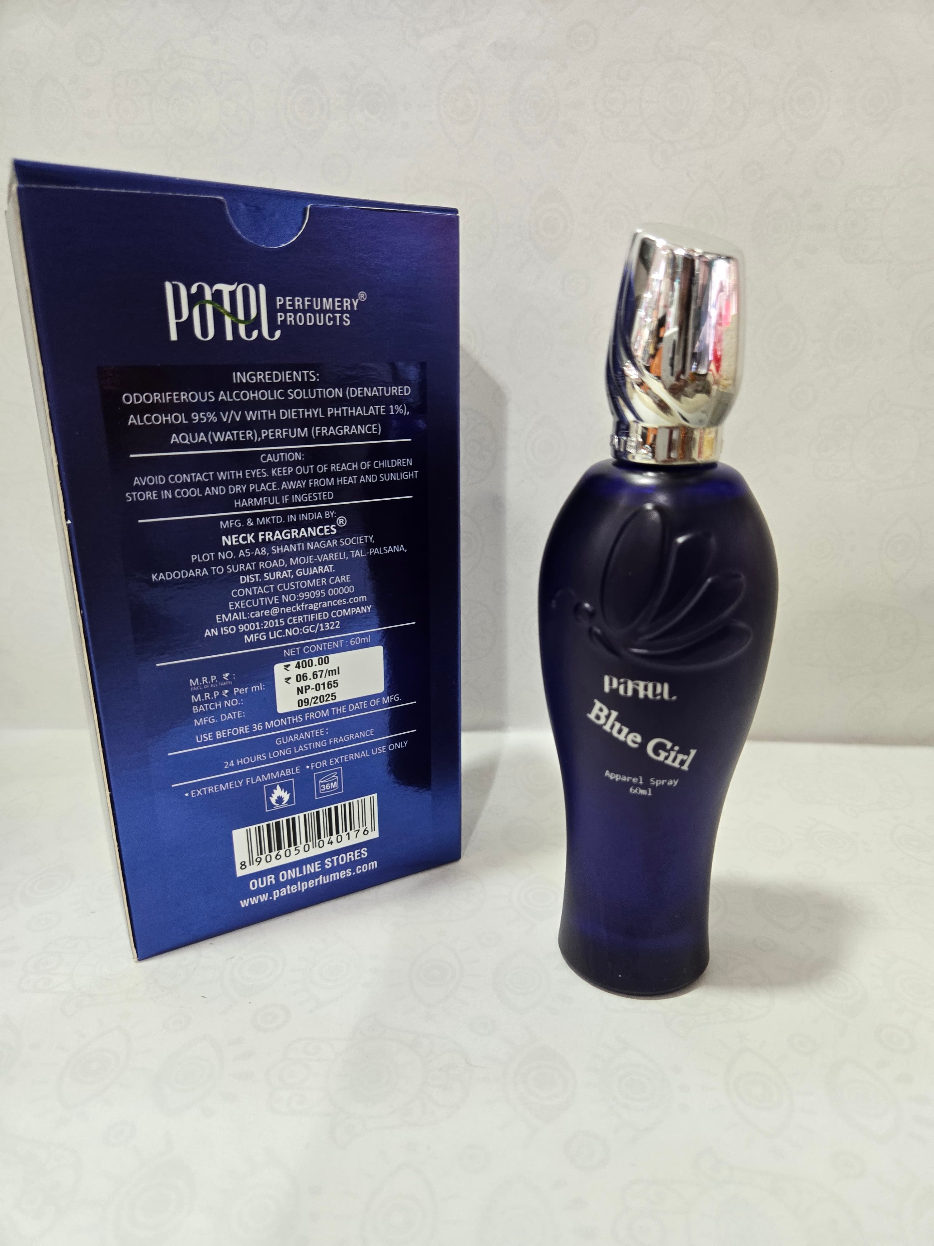 Patel Blue Girl Apparel Spray for Women, 60 ml