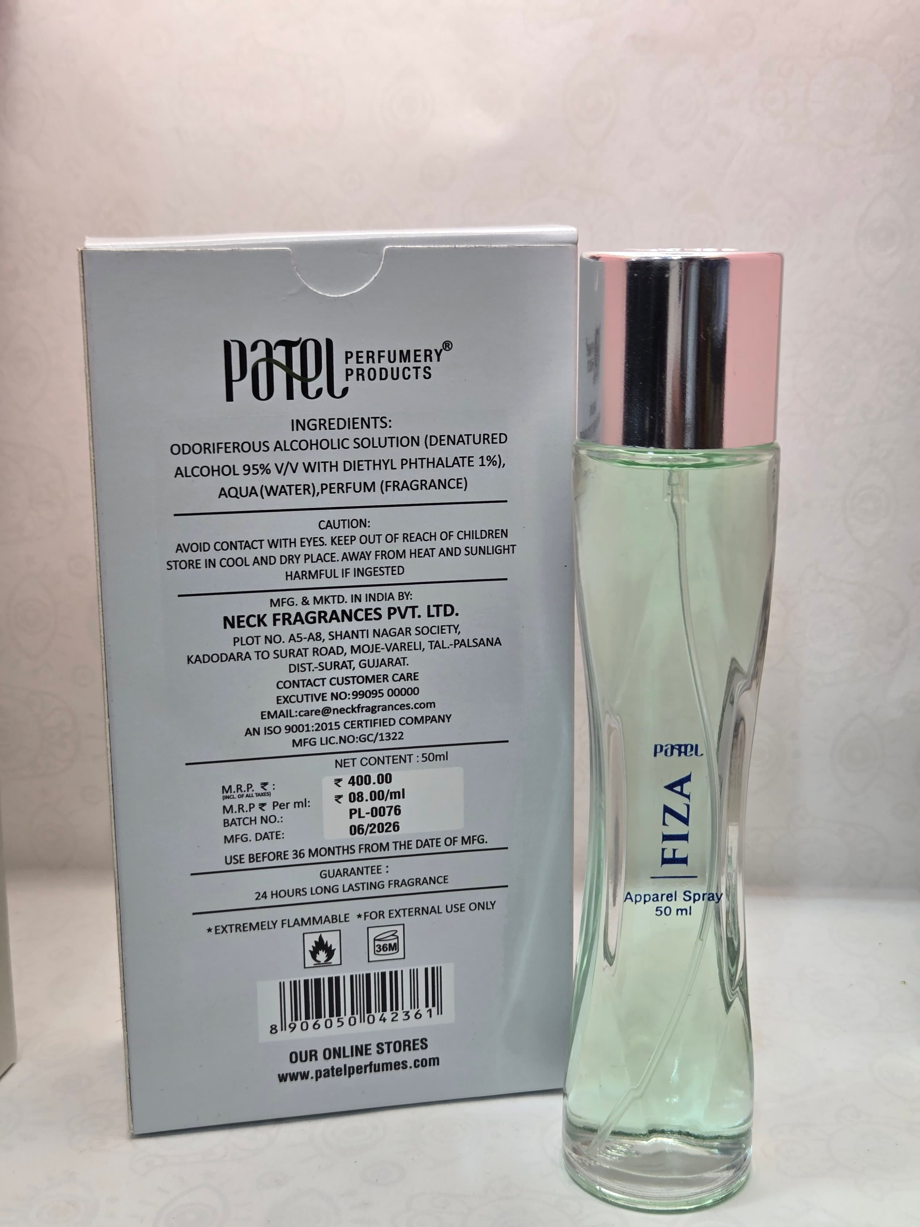 Patel Fiza Apparel Spray for Women, 50 ml