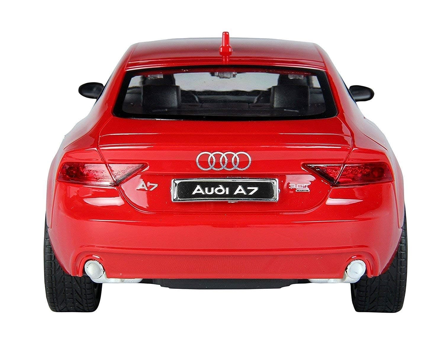 Racer Worlds Audi A7 1:16 Scale Remote Control Car, Black Racing Toy with USB Charger and Controller, Diecast Model with Realistic Exteriors and Interiors, 31cm Length